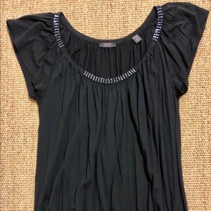 Esprit Collection Top with grey bugle beads